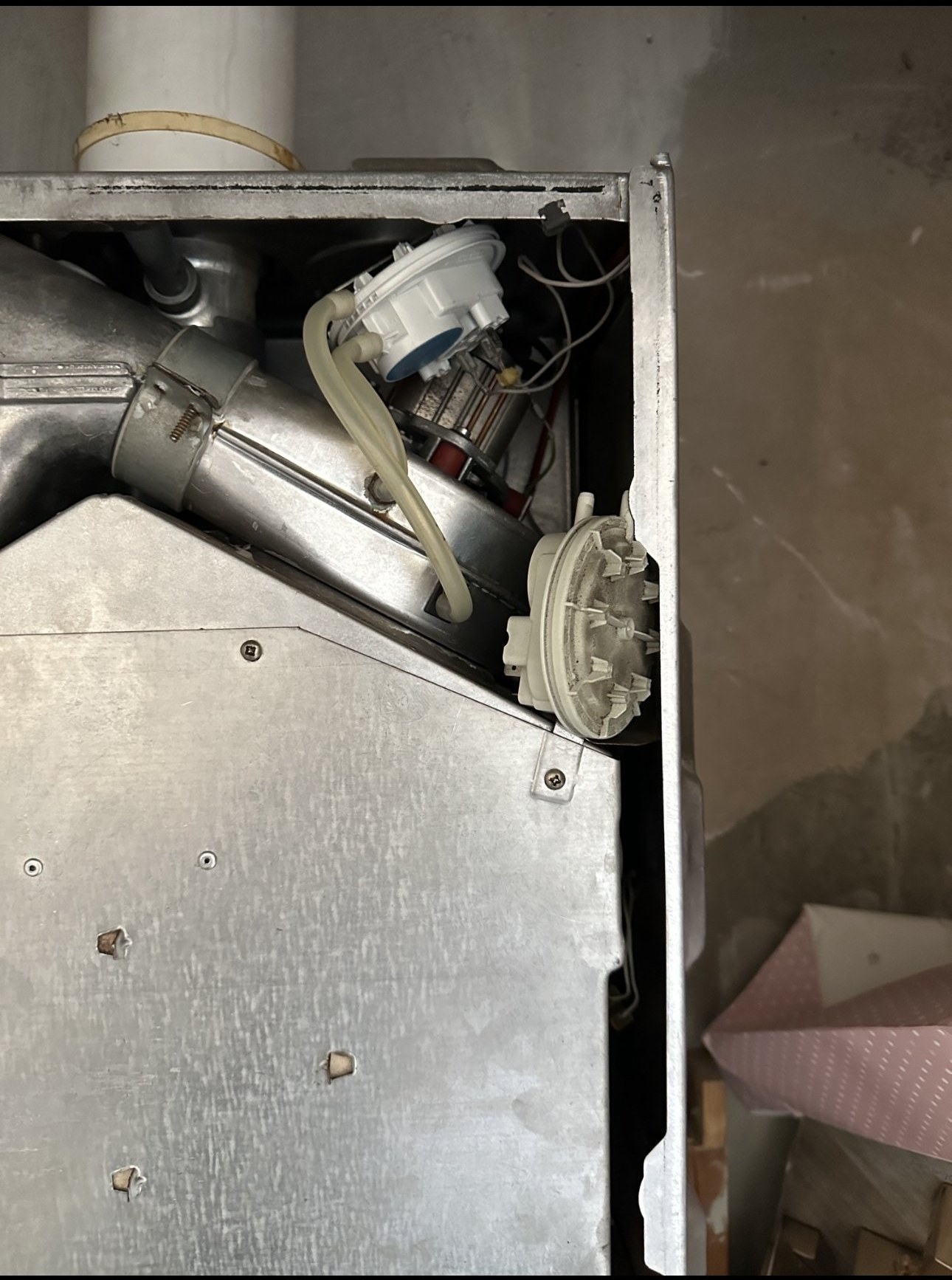 Completed boiler repair with cover refitted